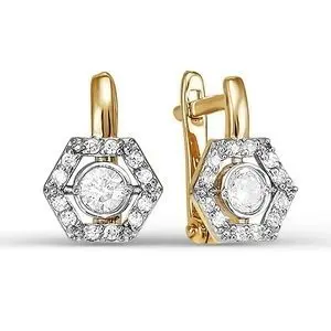 Серьги детские из красного золота