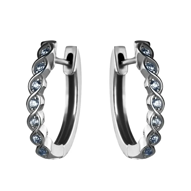 Серьги с английским замком из серебра