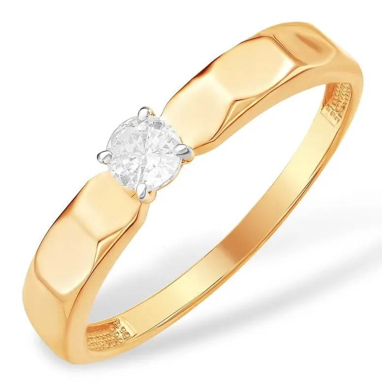 Кольцо декоративное из красного золота