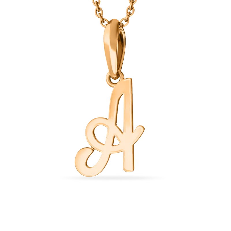 Подвеска буква из красного золота