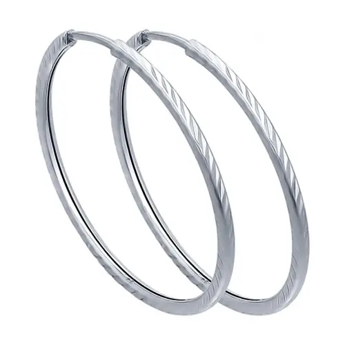 Серьги конго из серебра