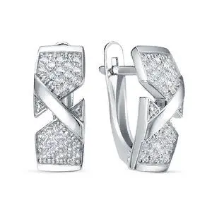 Серьги с английским замком из серебра