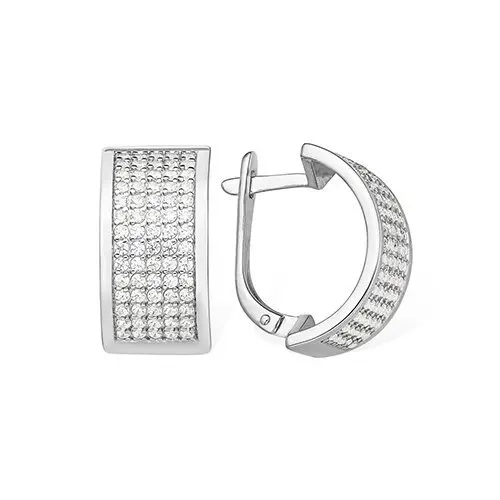Серьги с английским замком из серебра