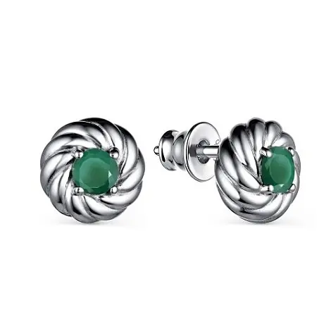 Серьги пуссеты из серебра