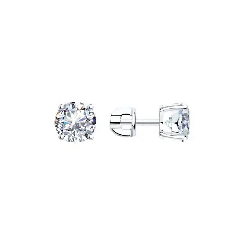 Серьги пуссеты из серебра