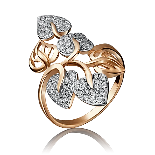 Кольцо декоративное из красного золота