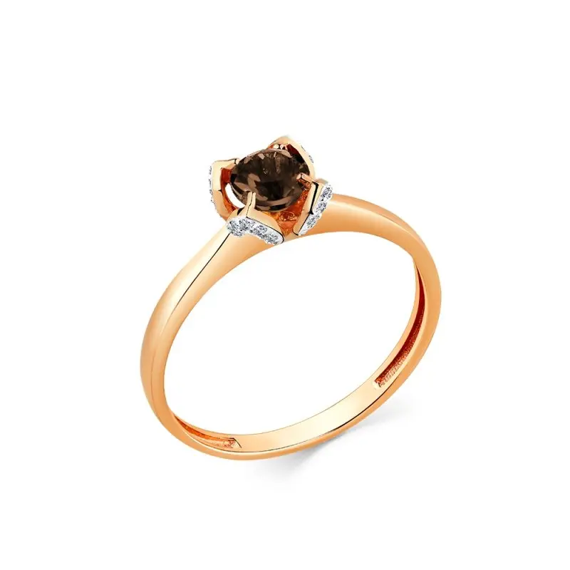 Кольцо декоративное из красного золота