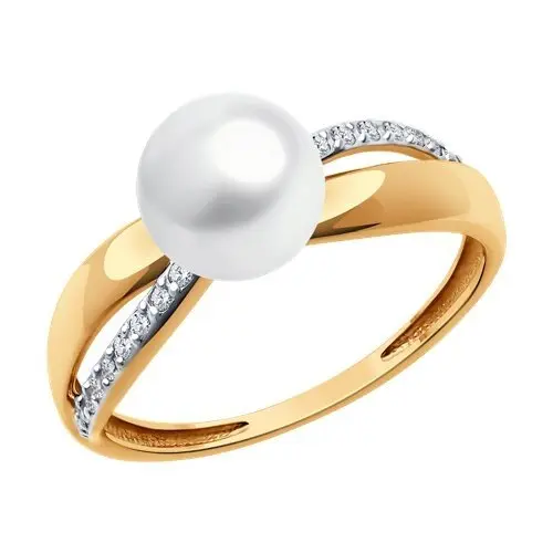 Кольцо декоративное из красного золота