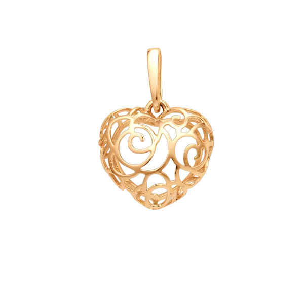 Подвеска декоративная из красного золота