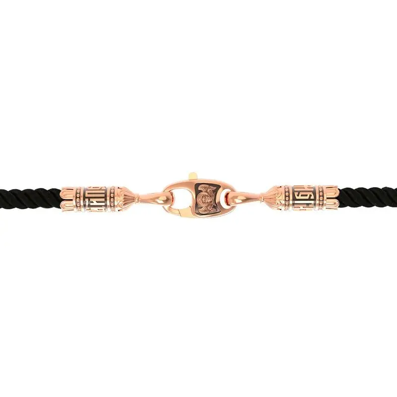 Цепь шнурок из красного золота