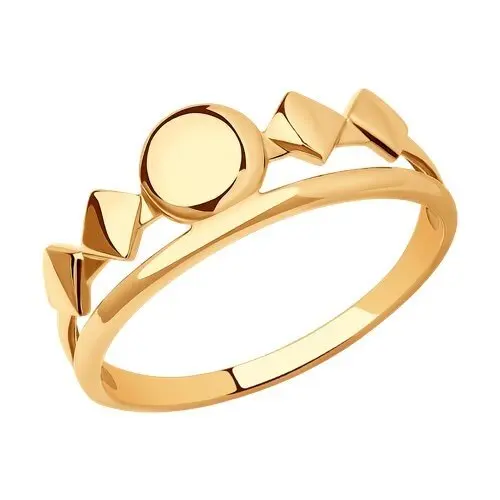 Кольцо декоративное из красного золота