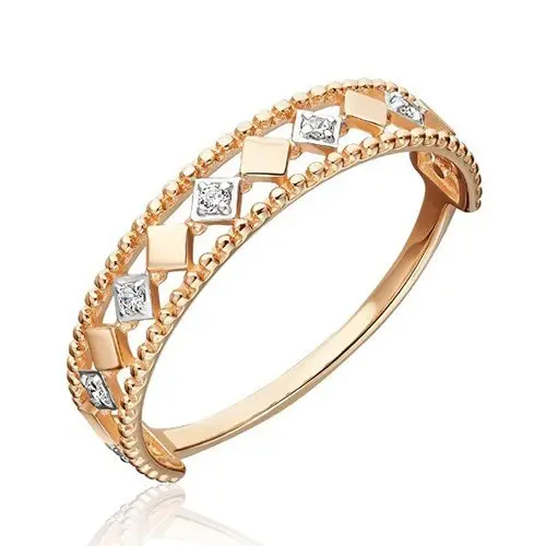 Кольцо декоративное из красного золота