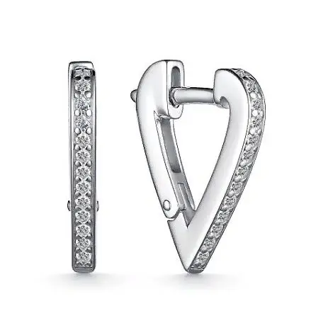 Серьги с английским замком из серебра