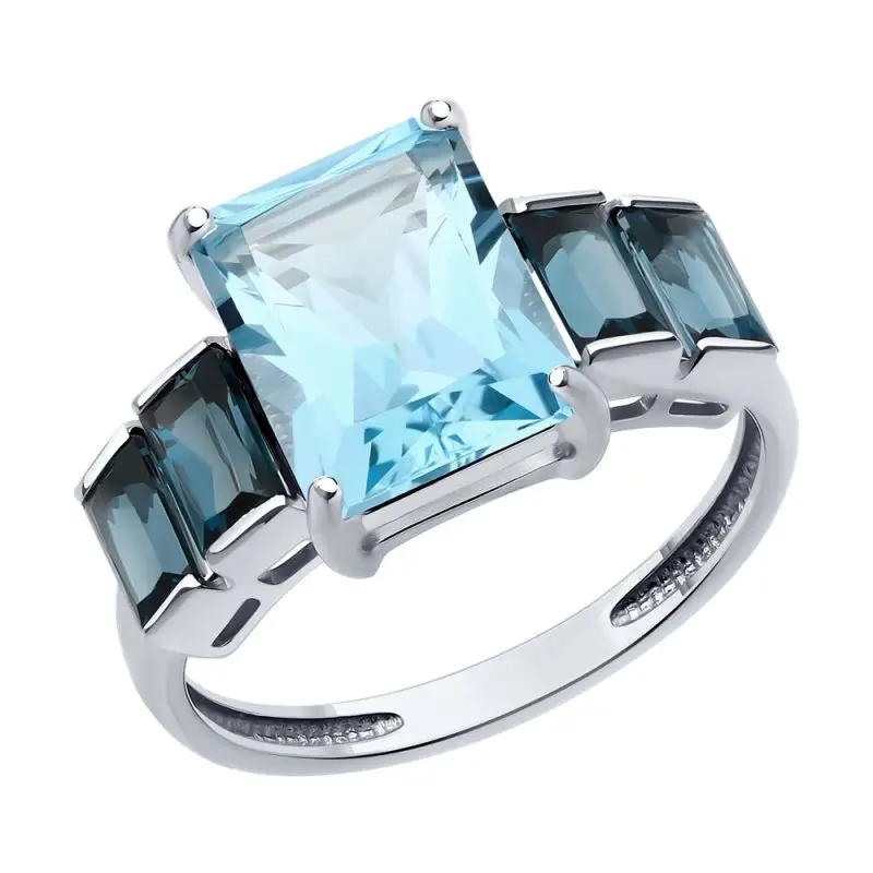 Кольцо декоративное из белого золота