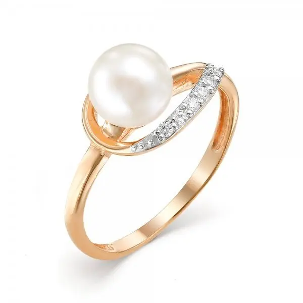 Кольцо декоративное из красного золота