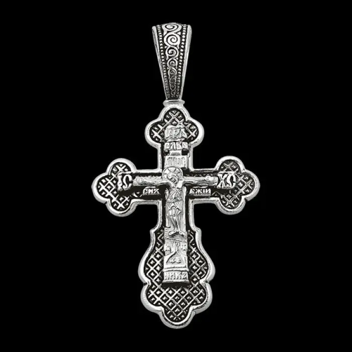 Подвеска крест из серебра