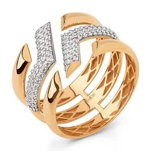 Кольцо декоративное из красного золота