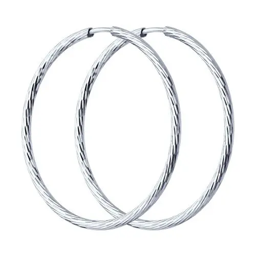 Серьги конго из серебра