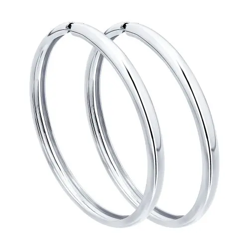 Серьги конго из серебра