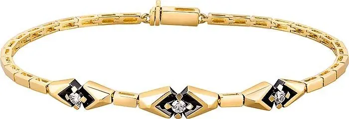 Браслет декоративный из желтого золота