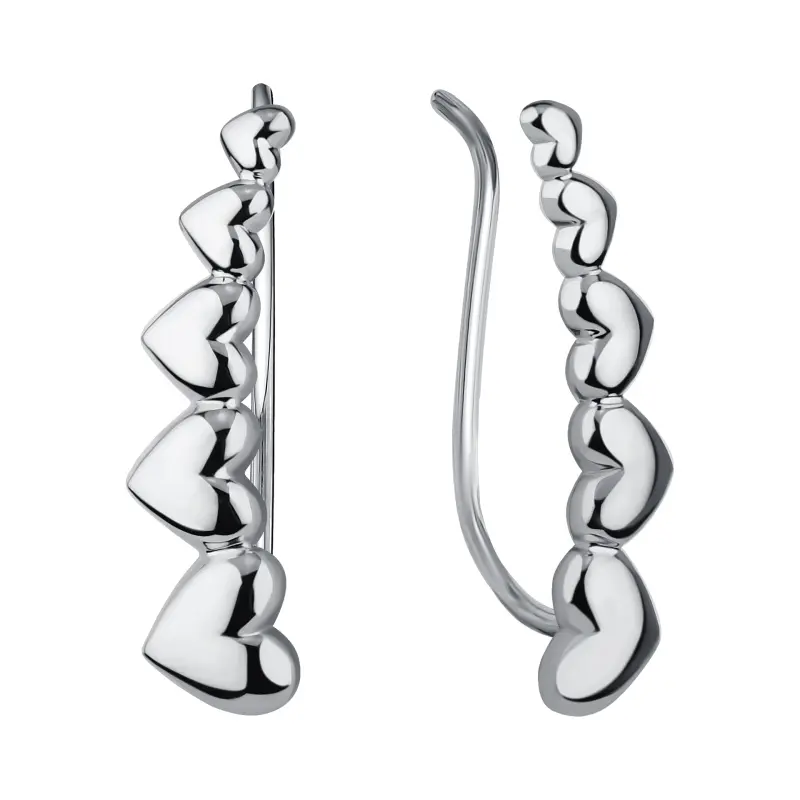 Серьги зажимы из серебра