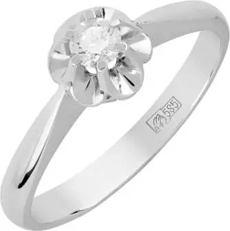 Кольцо декоративное из белого золота