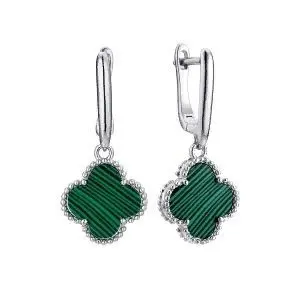 Серьги с английским замком из серебра