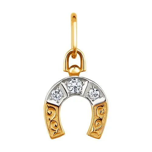 Подвеска декоративная из комбинированного золота