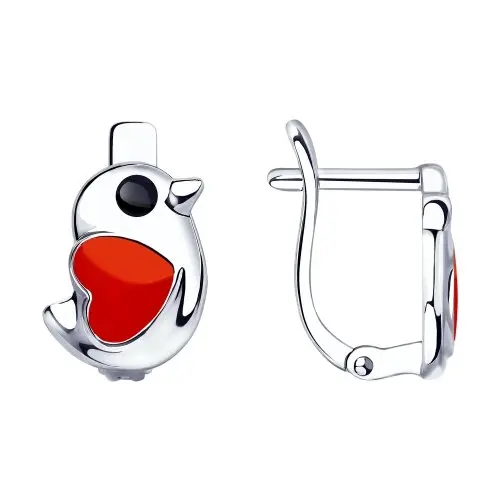 Серьги детские из серебра