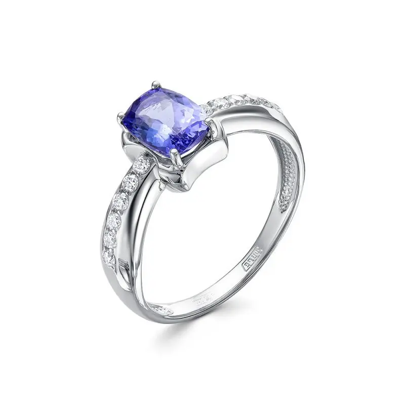 Кольцо декоративное из белого золота