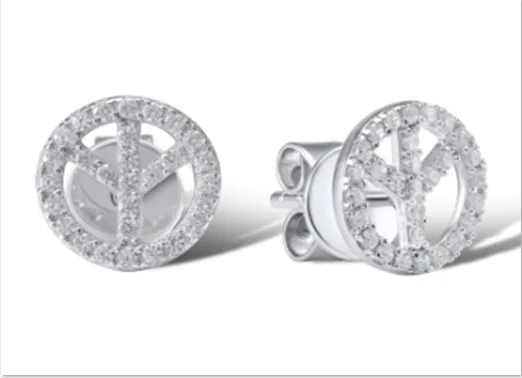 Серьги пуссеты из серебра