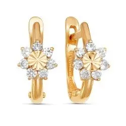 Серьги детские из красного золота