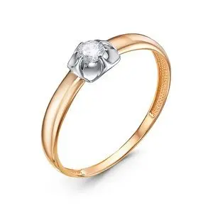 Кольцо декоративное из комбинированного золота