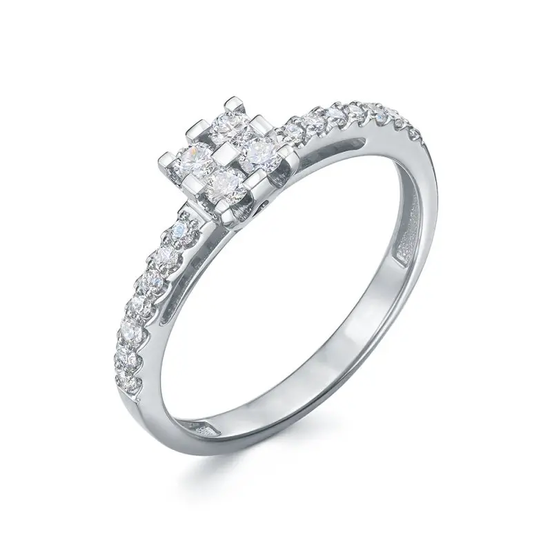 Кольцо декоративное из белого золота