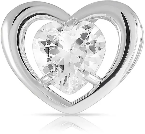 Подвеска бегунок из белого золота