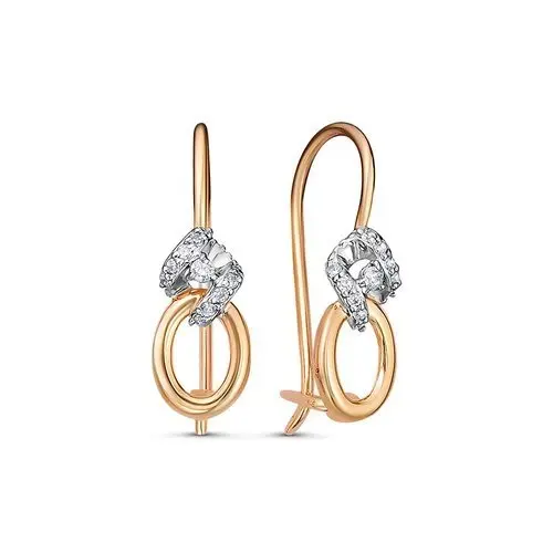 Серьги детские из красного золота