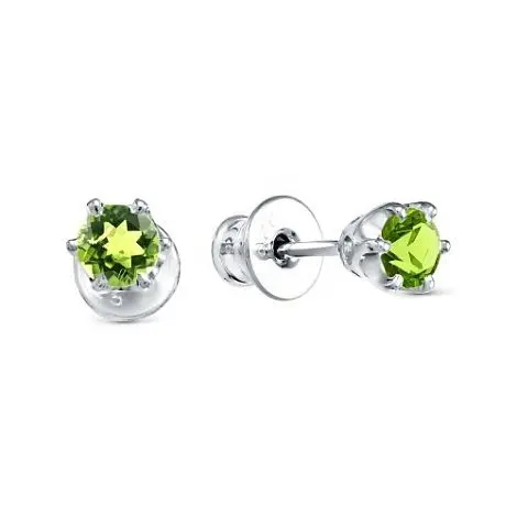 Серьги пуссеты из серебра