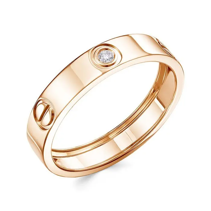 Кольцо декоративное из красного золота