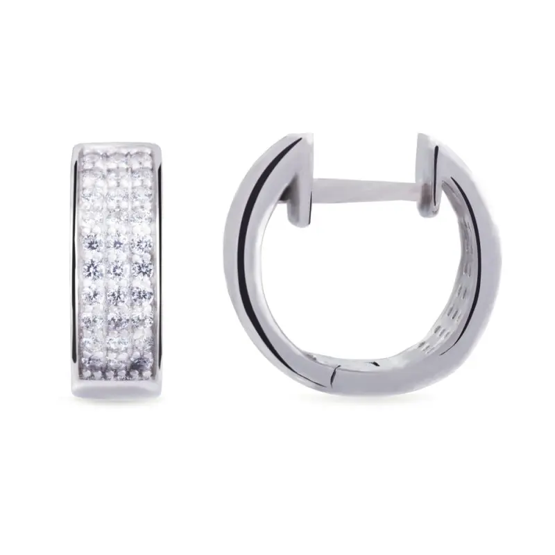 Серьги с английским замком из серебра