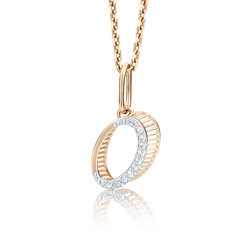 Подвеска буква из красного золота