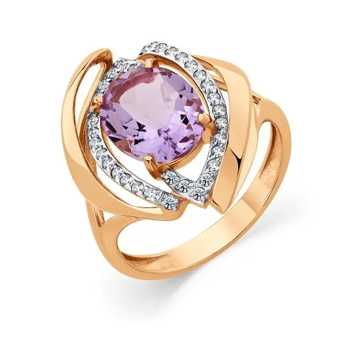 Кольцо декоративное из красного золота