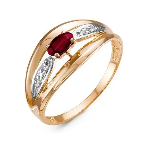 Кольцо декоративное из красного золота