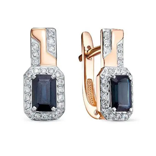 Серьги с английским замком из белого золота