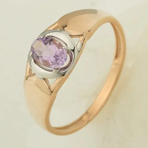 Кольцо декоративное из комбинированного золота