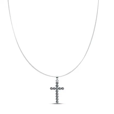 Цепь шнурок из серебра вид 1