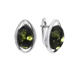 Серьги с английским замком из серебра