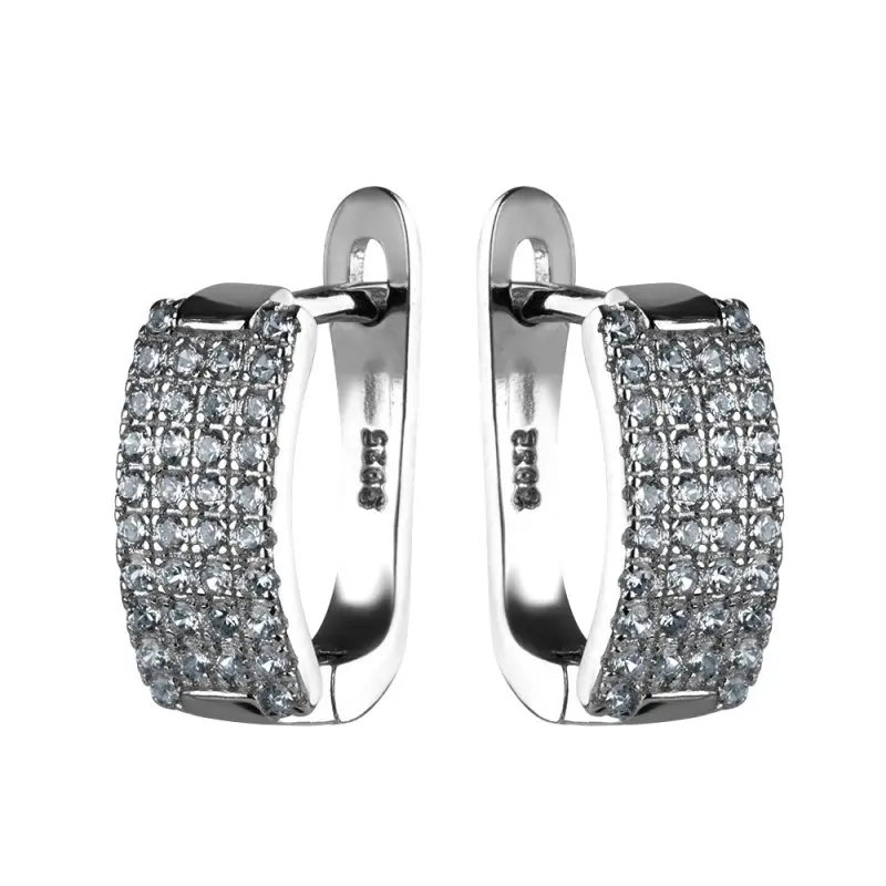 Серьги с английским замком из серебра