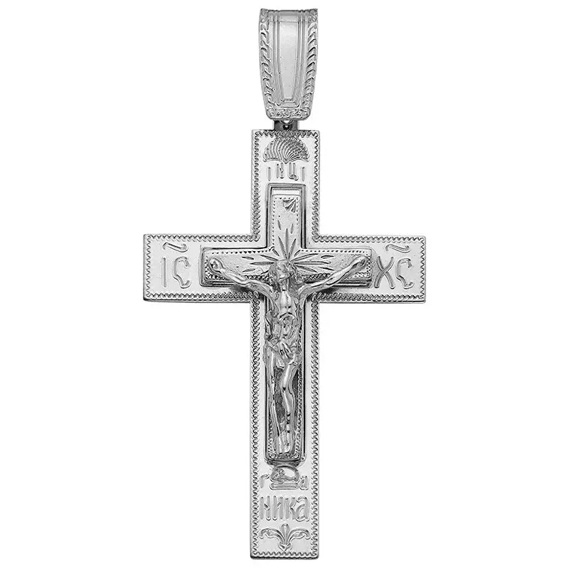 Подвеска крест из серебра