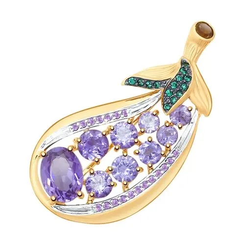 Брошь из красного золота