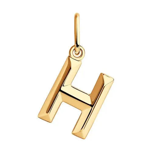 Подвеска буква из красного золота